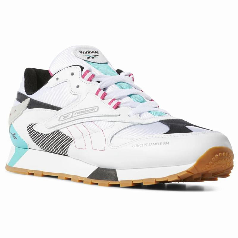 Reebok Classic Leather Ati 90s Tenisky Damske - Biele/Tyrkysové/Čierne/Siva AX1944BX